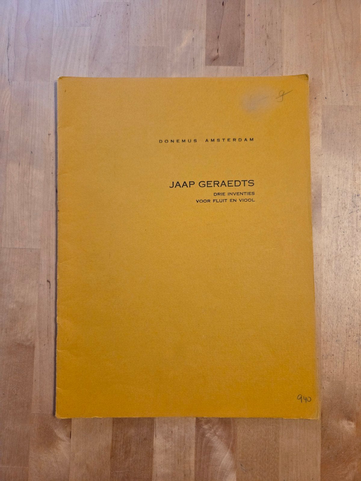 Jaap Geraedts - Drie Inventies voor fluit en viool, Muziek en Instrumenten, Gebruikt, Verzenden, Klassiek, Dwarsfluit of Piccolo