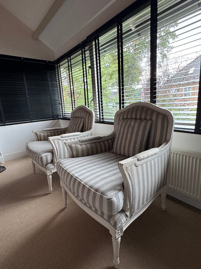 2 Rivièra Maison fauteuils, Ophalen, Hout, Gebruikt, Minder dan 75 cm