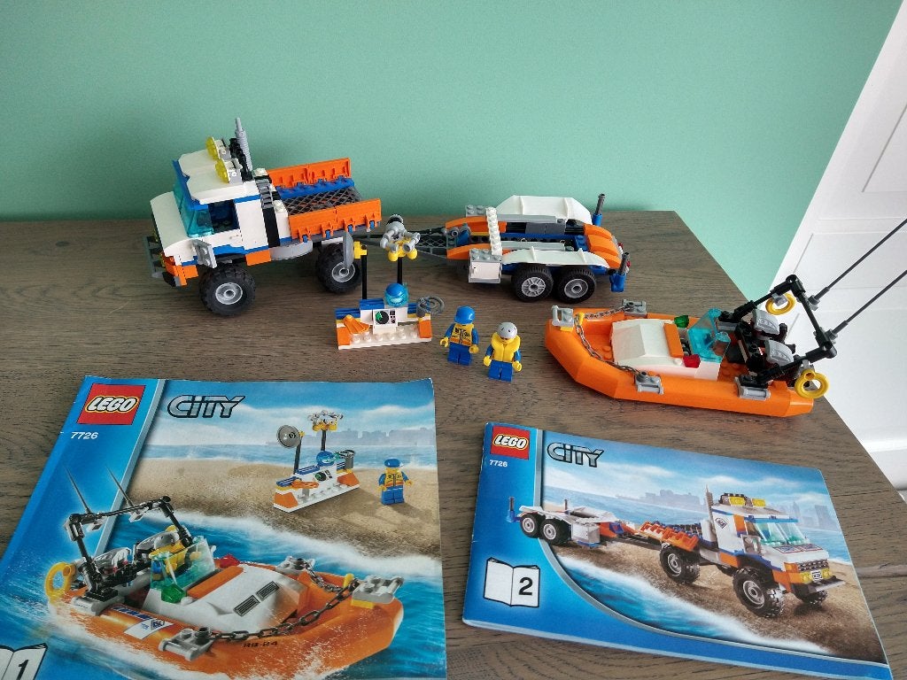 Lego City 7726 Kustwacht Unimog 4x4 wagen reddingsbrigade, Compleet, City, Lego, Ophalen of Verzenden