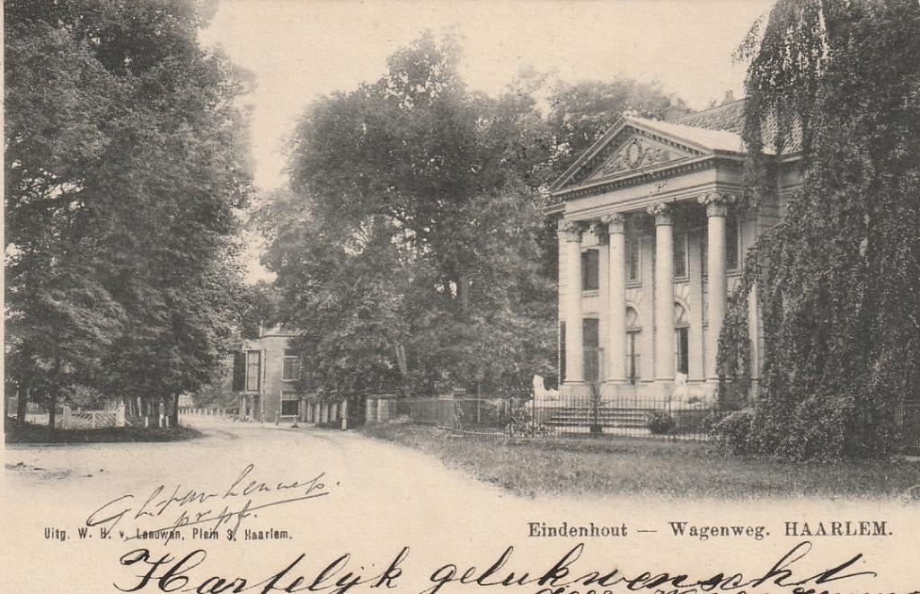 Haarlem Eindenhout wagenweg   1904, Verzamelen, Ophalen of Verzenden, Voor 1920, Gelopen, Noord-Holland