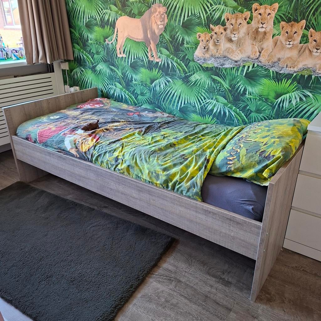 Bed 1 persoon 90x200cm, 85 tot 100 cm, Gebruikt, 180 cm of meer, Ophalen
