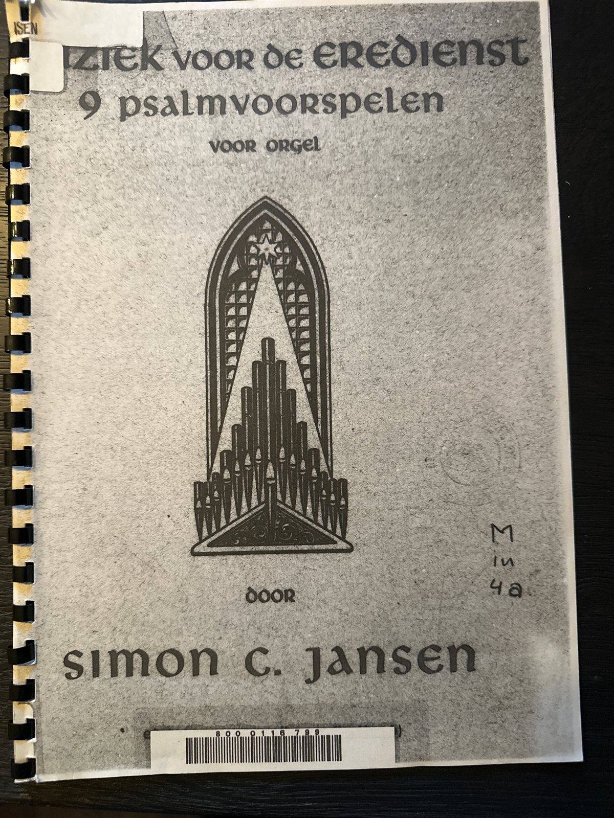 Muziek voor de Eredienst: 9 Psalmvoorspelen voor Orgel, Orgel, Gebruikt, Klassiek, Ophalen of Verzenden