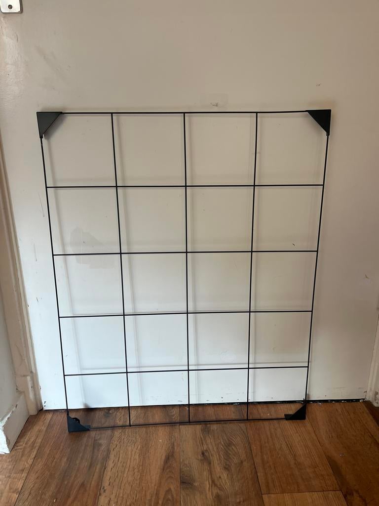 Zwart metalen fotorek / memorek, Huis en Inrichting, Ophalen, Gebruikt, Metaal of Aluminium, 75 cm of meer