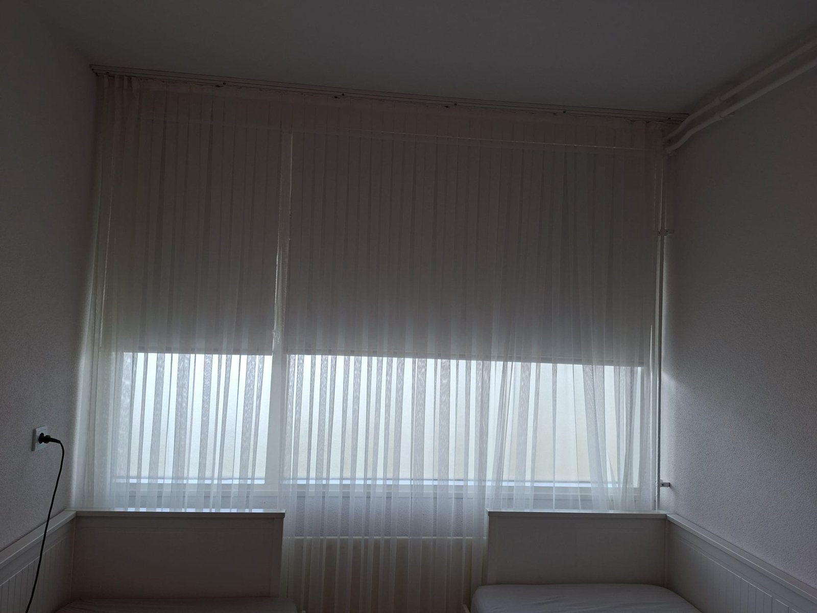 Witte vitrage met patroon, Vitrage, Gebruikt, Overige merken, Wit