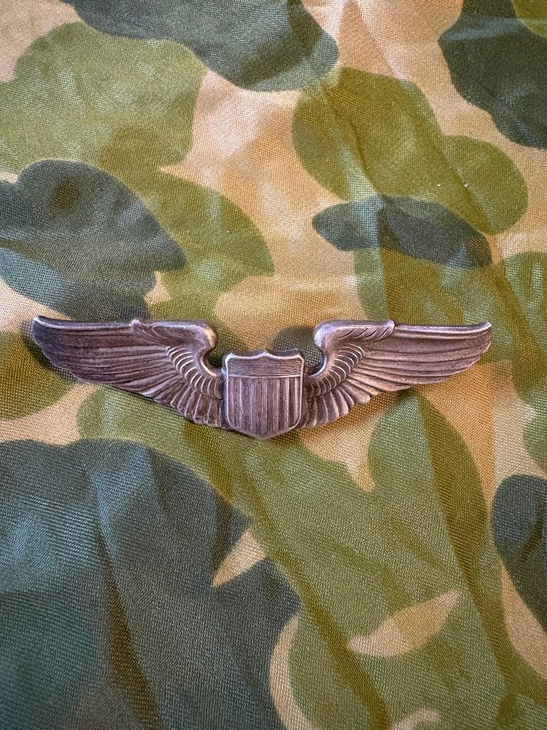 Tweede wereldoorlog US pilot wing (1), Verzamelen, Ophalen of Verzenden, Luchtmacht, Amerika, Embleem of Badge
