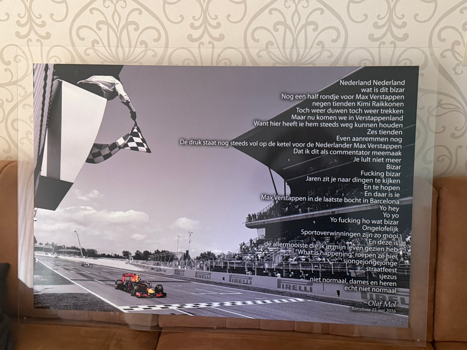 Uniek max verstappen item, Ophalen, Zo goed als nieuw, Schilderij, 75 cm of meer