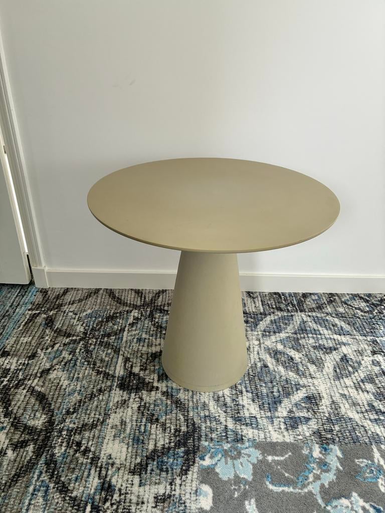 Metalen bijzettafel - Beige/Zandkleurig van HK Living, Minder dan 55 cm, Gebruikt, Metaal of Aluminium, Rond