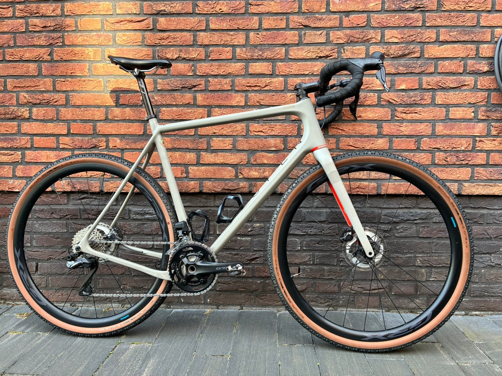 OPEN U.P. gravelbike maat XL, Shimano Di2 en carbon wielen, Gebruikt, Carbon, 57 tot 61 cm, Meer dan 20 versnellingen