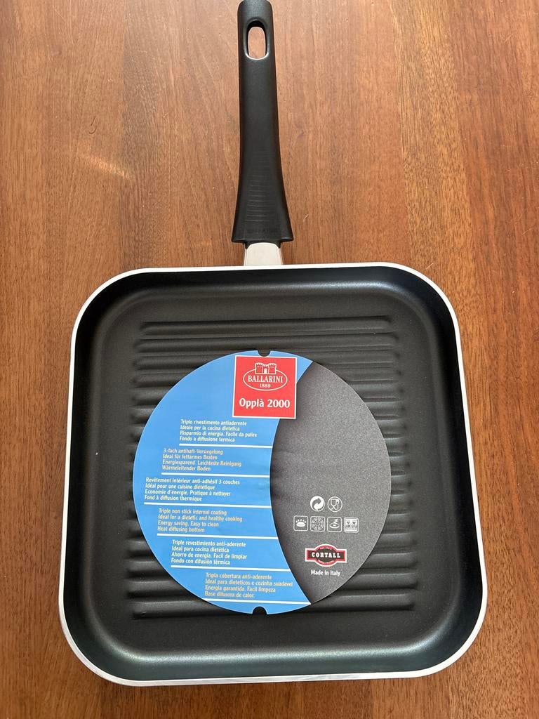 Ballarini Opplà 2000 Grillpan - Nieuw, Ophalen of Verzenden, Nieuw, Aluminium, Koekenpan of Braadpan
