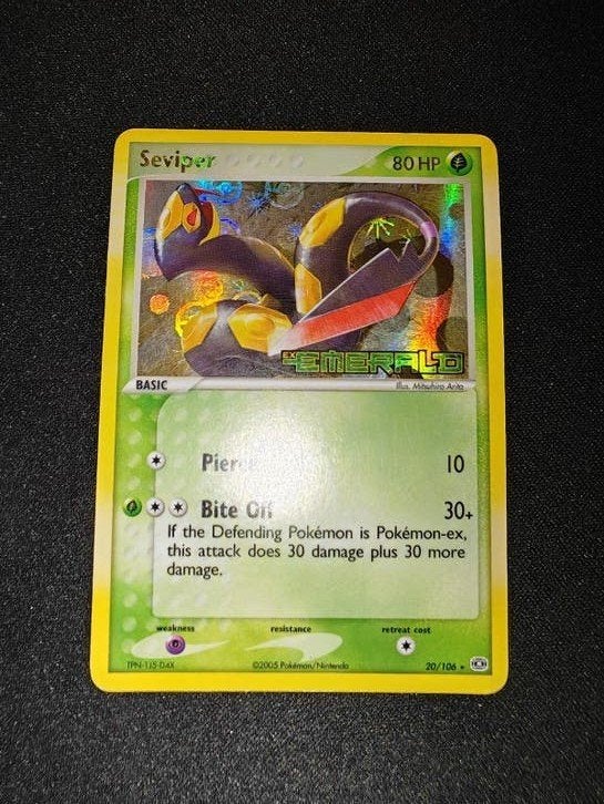 Pokémon Kaart Seviper 20/100 Emerald Foil, Ophalen of Verzenden, Zo goed als nieuw, Foil