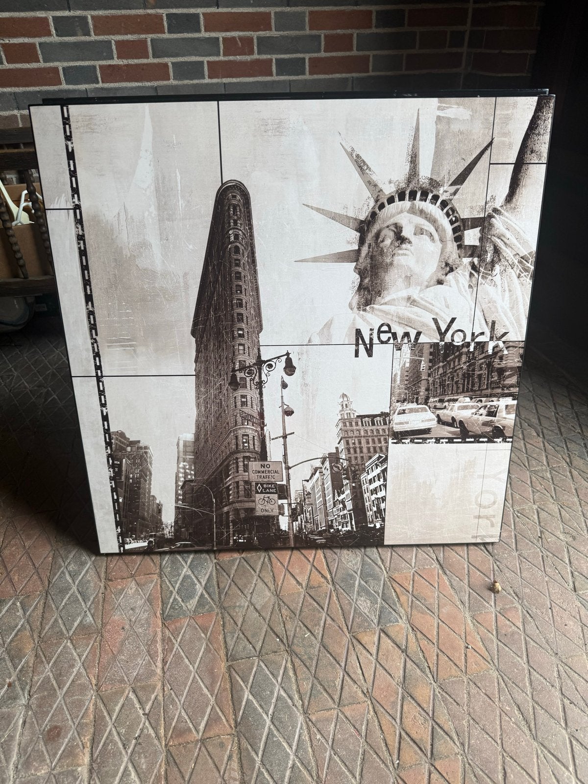 Schilderij New York Stadsgezicht Zwart-Wit, Ophalen