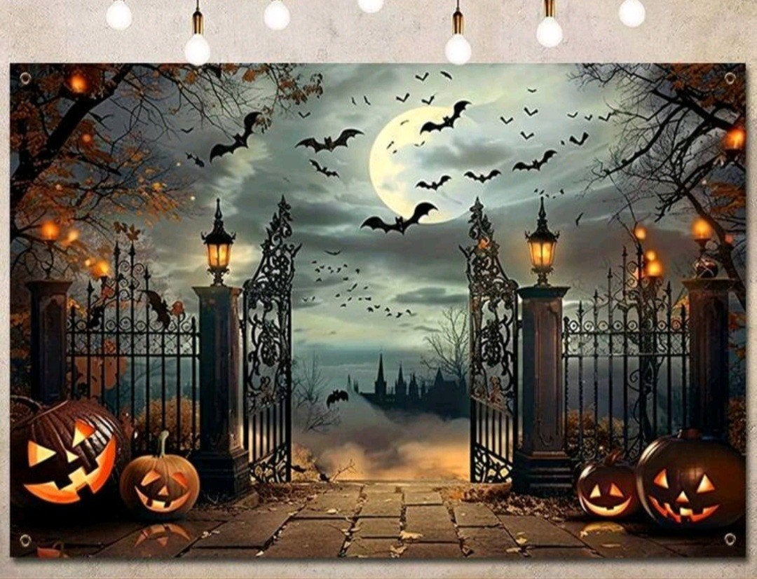 griezel horror Halloween decordoek ca 2 mtr breed, Ophalen of Verzenden