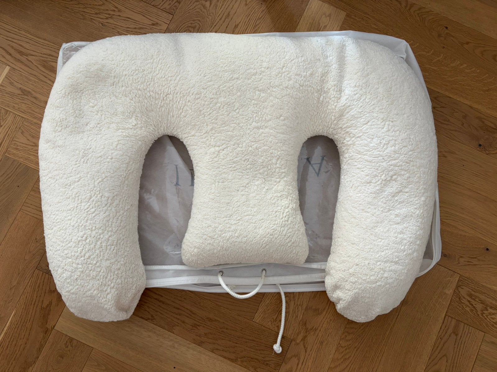 Ilmaha tweelingkussen met teddy hoes en relaxhoes, Ophalen, Zo goed als nieuw, Kinderwagen of Buggy