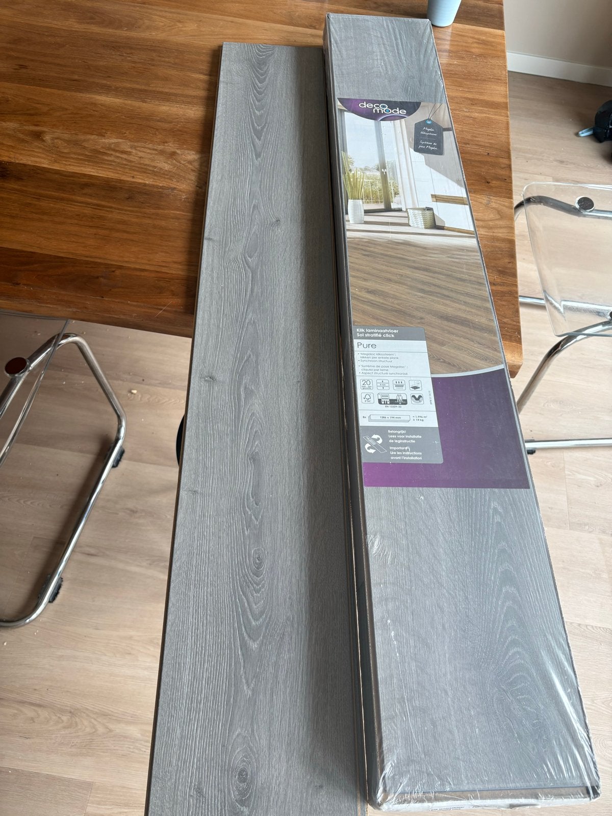 DecoMode Pure Klik Laminaatvloer - Nieuw in verpakking, 50 tot 150 cm, Nieuw, Ophalen of Verzenden, Minder dan 5 m²