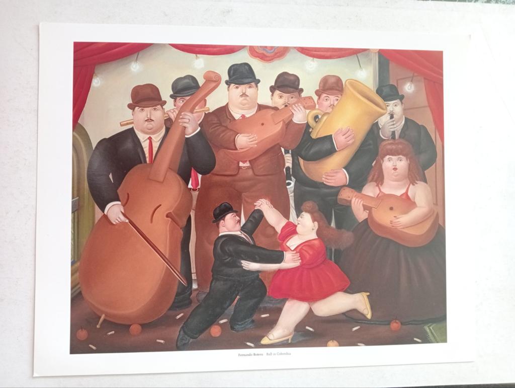 Fernando Botero print Muzikanten, Ophalen of Verzenden