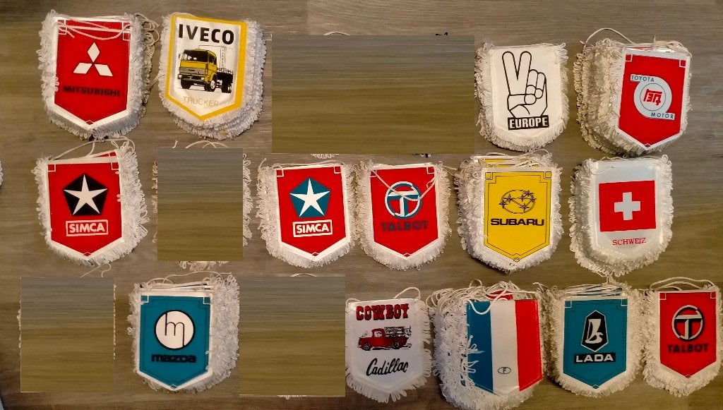 Toyota Talbot auto vaantjes vintage Datsun Subaru Mazda, Ophalen of Verzenden, Gebruikt, Auto's