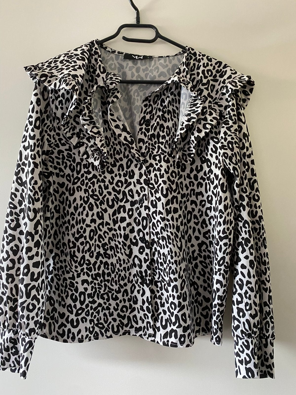 Blouse panterprint, Ophalen of Verzenden, Zo goed als nieuw, Maat 36 (S), Zwart