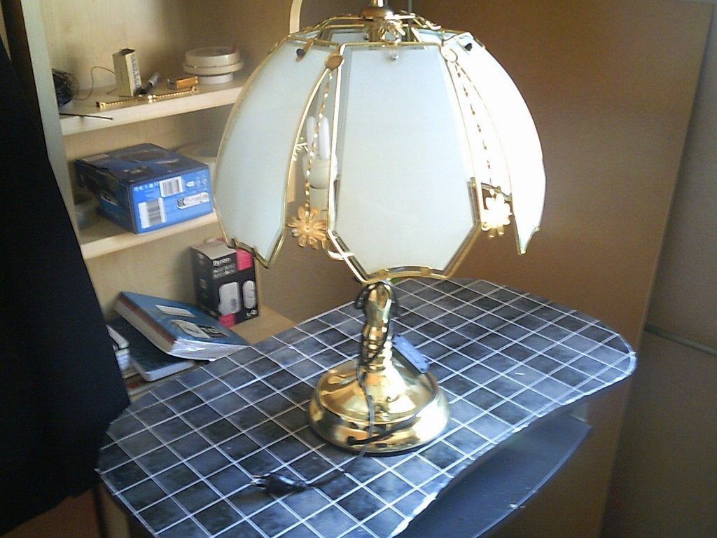 te koop schemerlamp, Huis en Inrichting, Ophalen, Zo goed als nieuw, Glas, Schemerlamp
