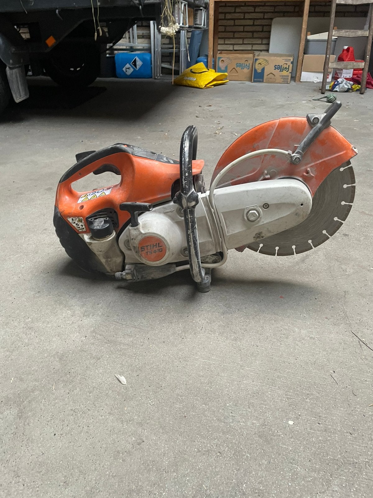 Bandenzaag stihl ts 410, Ophalen, Gebruikt, 1000 watt of meer, Overige typen