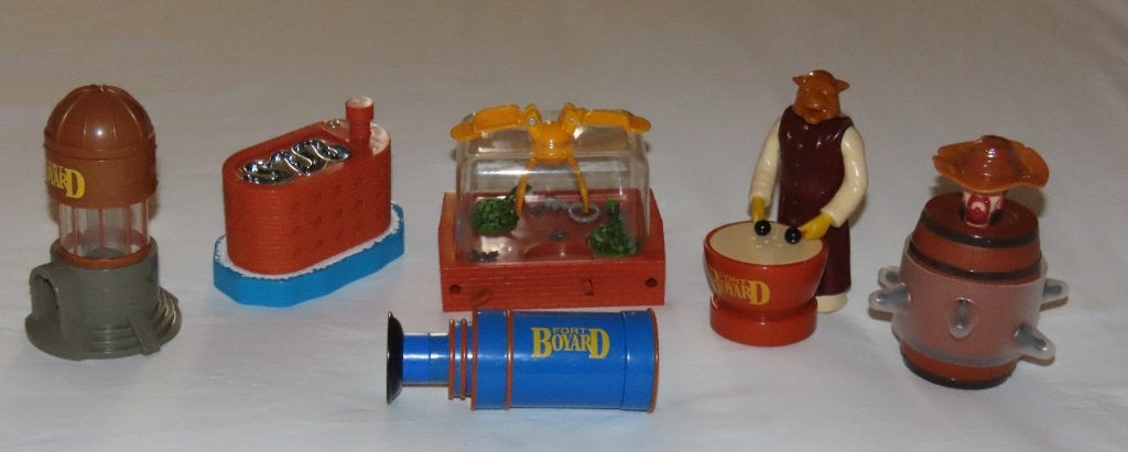 6 McDonalds Happy Meal Fort Boyard figuurtjes 2000, Verzamelen, Ophalen of Verzenden, Zo goed als nieuw