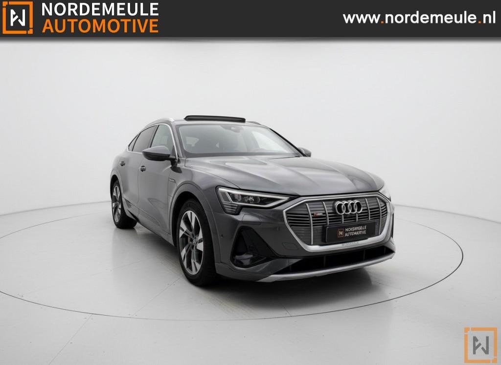 Audi E-TRON 50 QUATTRO  71KWH. 360, PANO, TREKHAAK, S LINE,, Auto's, Audi, Automaat, 71 kWh, Leder, 420 min