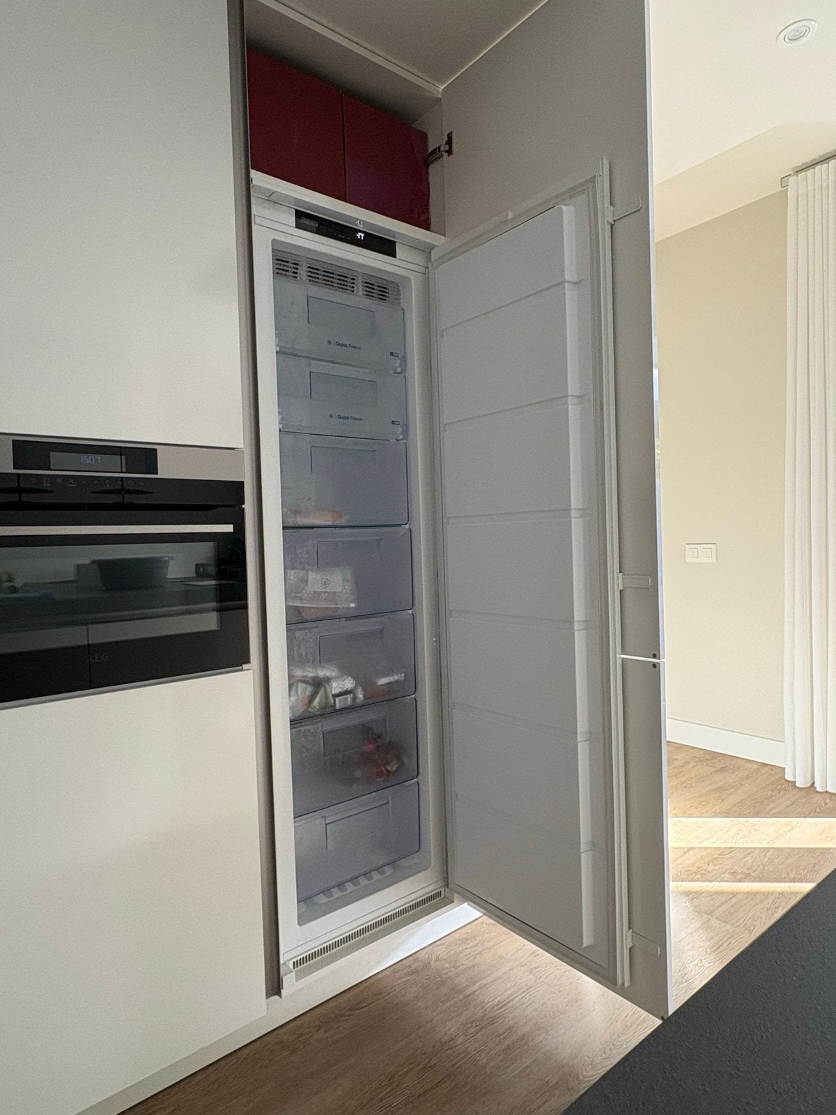 Zanussi Inbouw Vrieskast A+ No Frost, Gebruikt, Minder dan 60 cm, 160 cm of meer, Energieklasse A of zuiniger