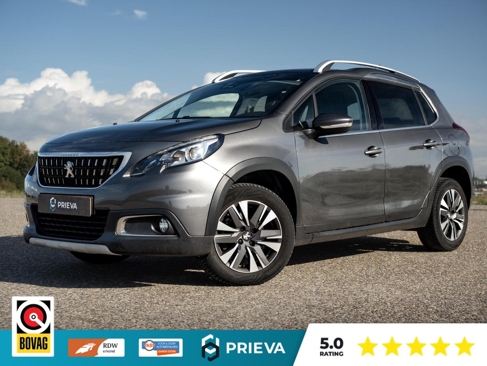 Peugeot 2008 1.2 PureTech Allure | Pano | Leder | Stoelverwa, Auto's, Voorwielaandrijving, 1199 cc, Leder en Stof, Bedrijf