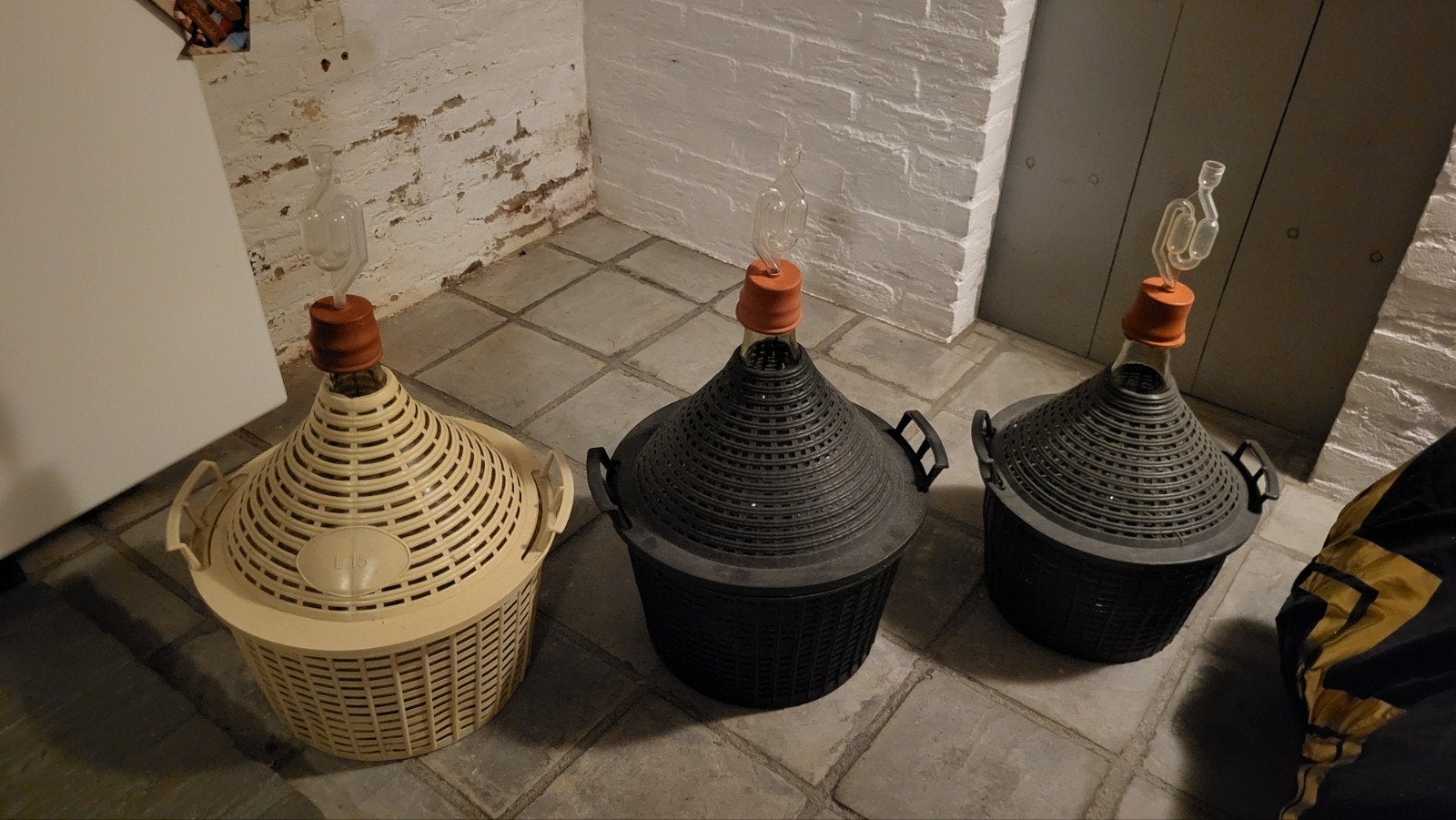 Gistflessen / Wijnballonnen 10L en 15L met accessoires, Ophalen, Gebruikt