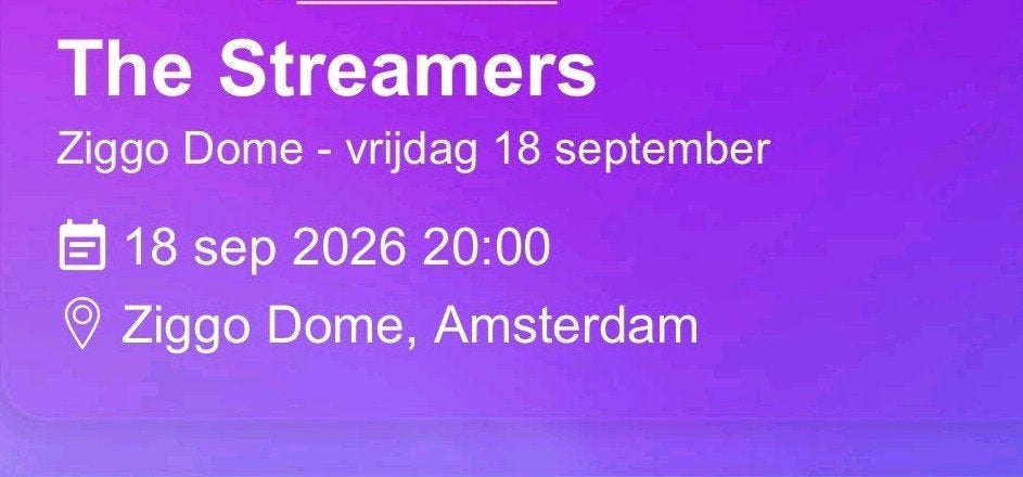 staanplaats streamers 18 september, Tickets en Kaartjes, Eén persoon, September