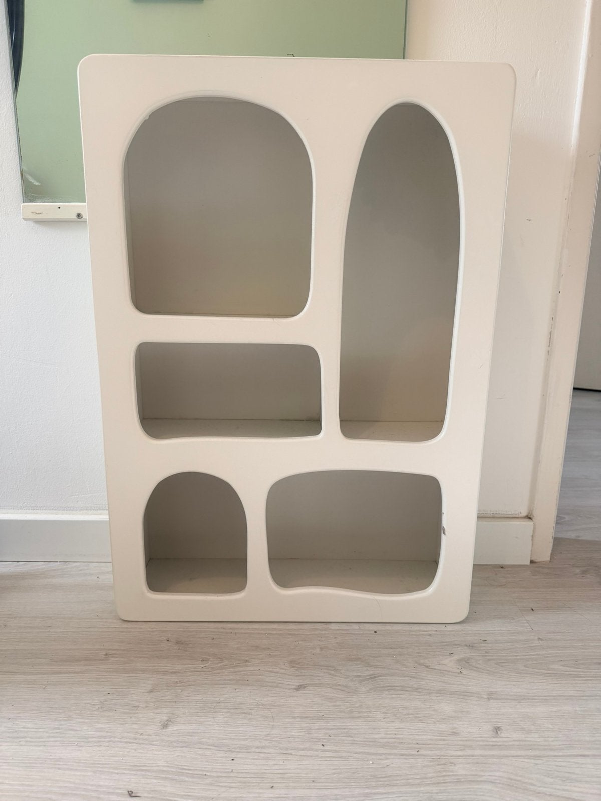 5 vakkenkast organic - MDF - wit - 48x40x15 cm, Ophalen, Minder dan 50 cm, Zo goed als nieuw, Minder dan 100 cm