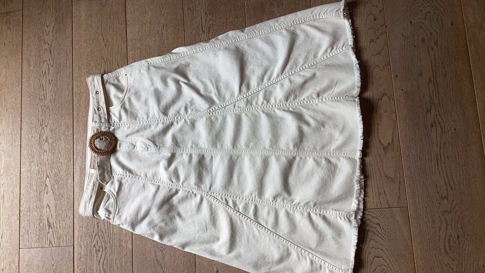 BA&SH Ecru Katoenen Rok Maat 42, Verzenden, Beige, Maat 42/44 (L), Zo goed als nieuw