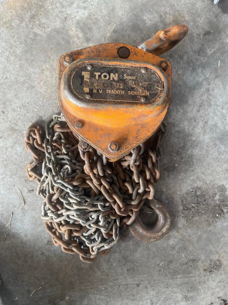 1 TON Kettingtakel, Ophalen, Gebruikt, Handmatig
