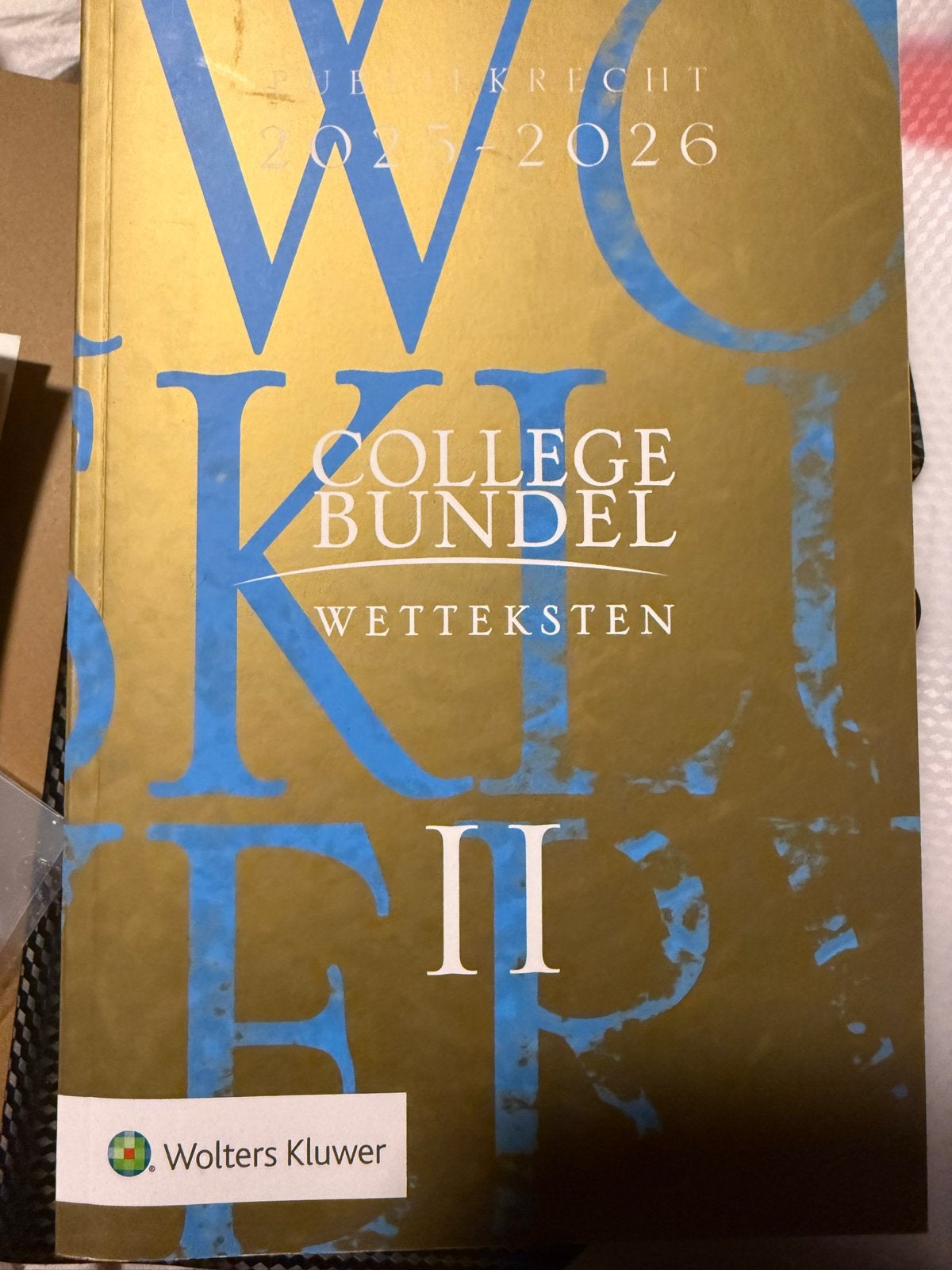 Collegebundel II Wetsteksten 2025-2026 Wolters Kluwer, Ophalen, Gamma, Zo goed als nieuw, MBO