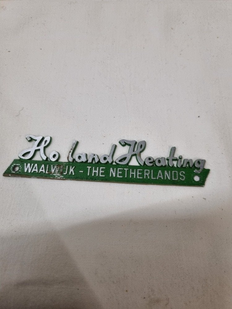 holland heating metaal embleem, Ophalen of Verzenden, 'T Olde Gre-j, Info@toldegrej.nl, Endepoelstraat 20f Didam
