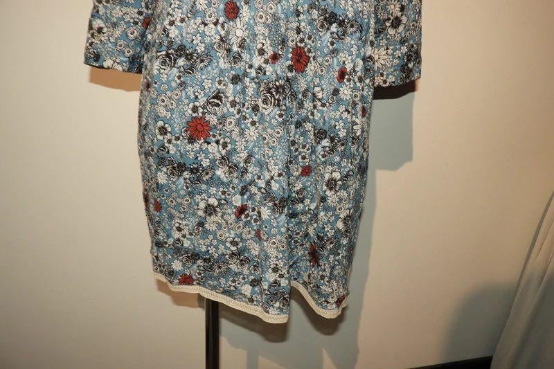 Zadig & Voltaire bloemetjes jurk vintage look sier banden M, Maat 38/40 (M), Zadig & voltaire, Zo goed als nieuw, Knielengte