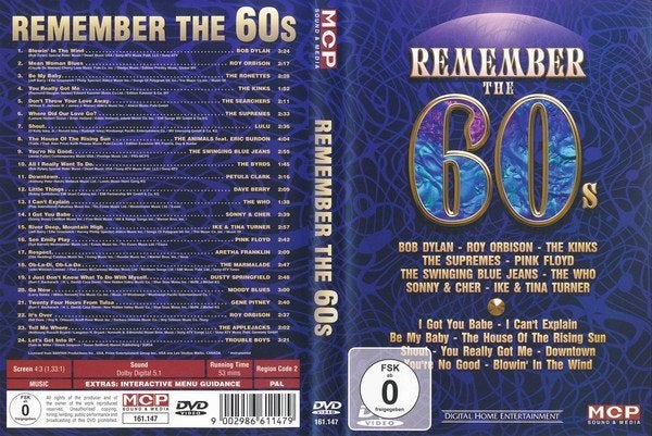 Remember The 60'S DVD, Alle leeftijden, Verzenden, Zo goed als nieuw