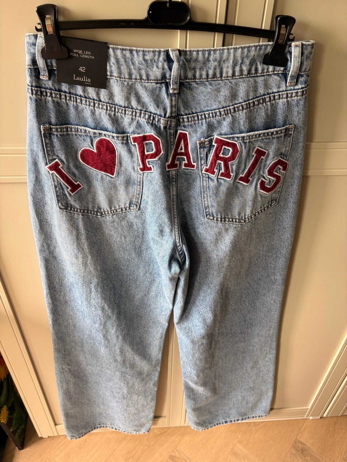 Nieuwe Laulia Paris jeans maat 42 - Wide Leg Full Length, Ophalen of Verzenden, Nieuw, Blauw, W33 - W36 (confectie 42/44)
