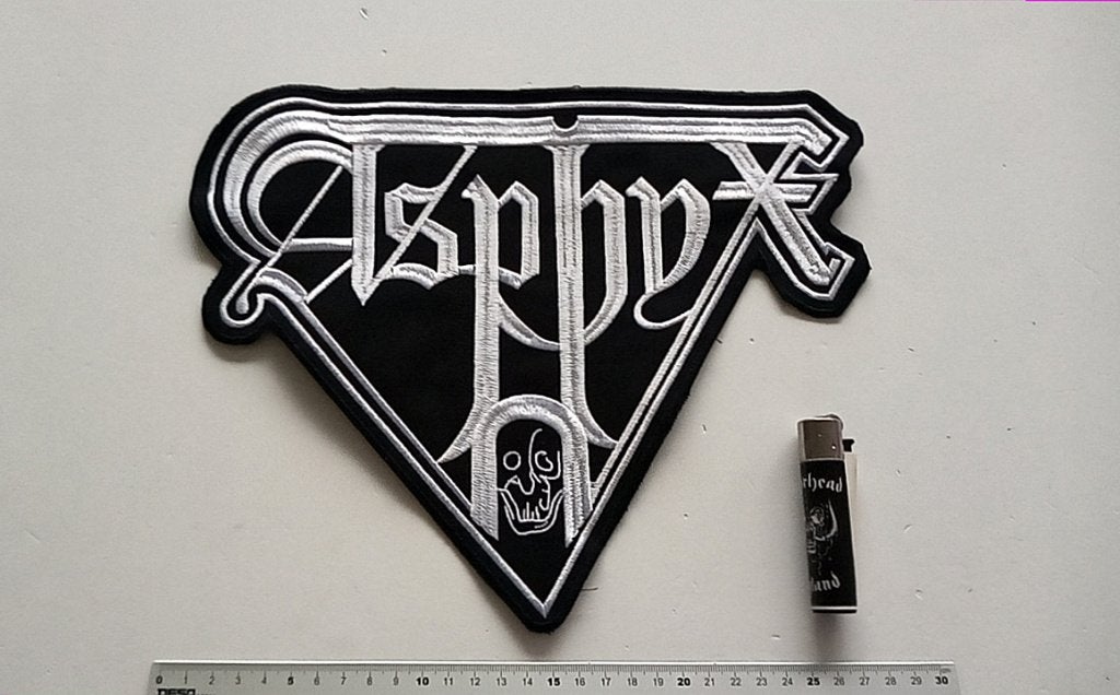 Asphyx mooie embroidered backpatch 23.5 x 28.5 cm metal, Ophalen of Verzenden, Nieuw, Kleding