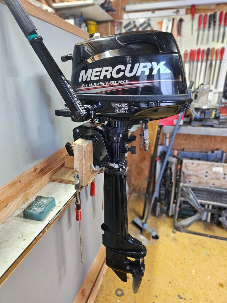 Mercury 5pk 4takt sailpower. Met benzinetank., Ophalen, Zo goed als nieuw, Benzine, 5 tot 10 pk