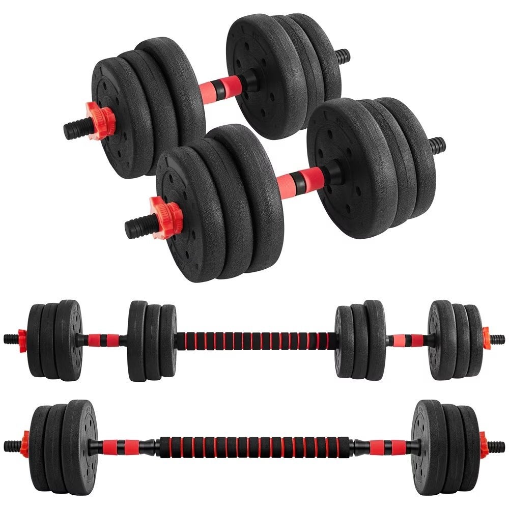2-in-1 Halterset 40kg (Dumbbells & Barbell), Sport en Fitness, Ophalen, Zo goed als nieuw, Armen, Halterset