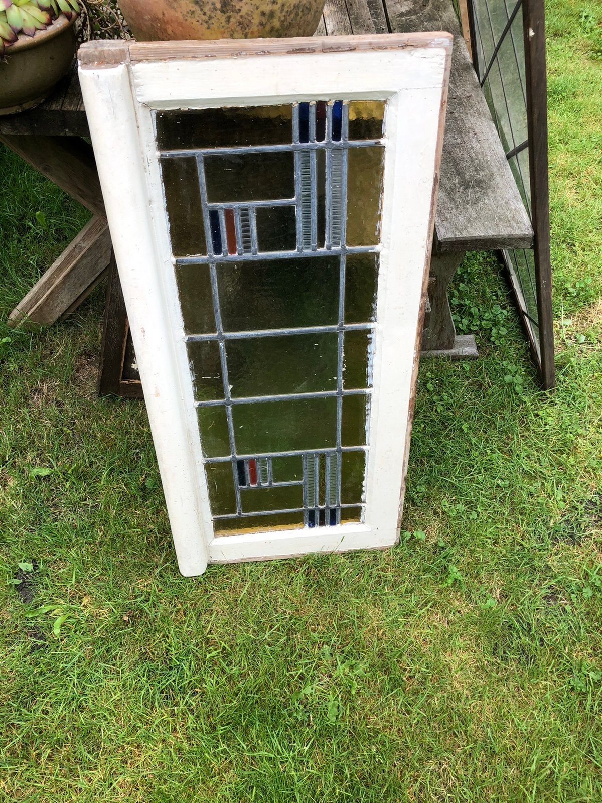Glas in lood, Doe-het-zelf en Verbouw, Glas en Ramen, Ophalen, Zo goed als nieuw, Glas in lood, Minder dan 80 cm