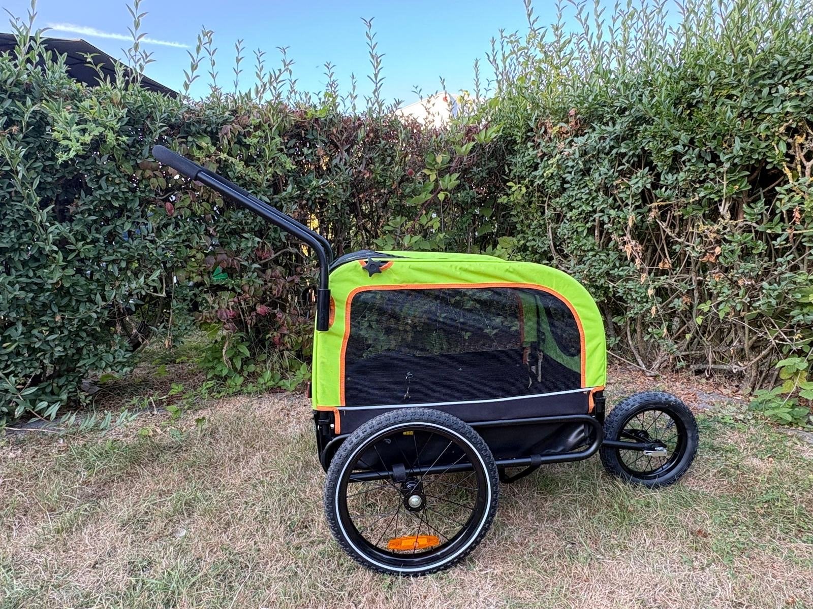 Topmast Vario 2-in-1 Hondenfietskar en Buggy Groen/Zwart, Fietsen en Brommers, Ophalen, Opvouwbaar, 20 tot 40 kg, Zo goed als nieuw