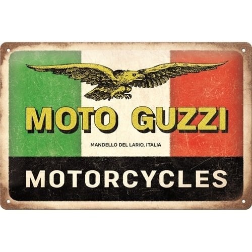 Moto Guzzi Motorcycles logo relief reclamebord van metaal, Ophalen of Verzenden, Nieuw, Auto's
