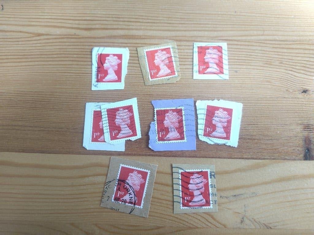 Engeland security machin 1st oranje/ rood MAIL, Ophalen of Verzenden, Gestempeld