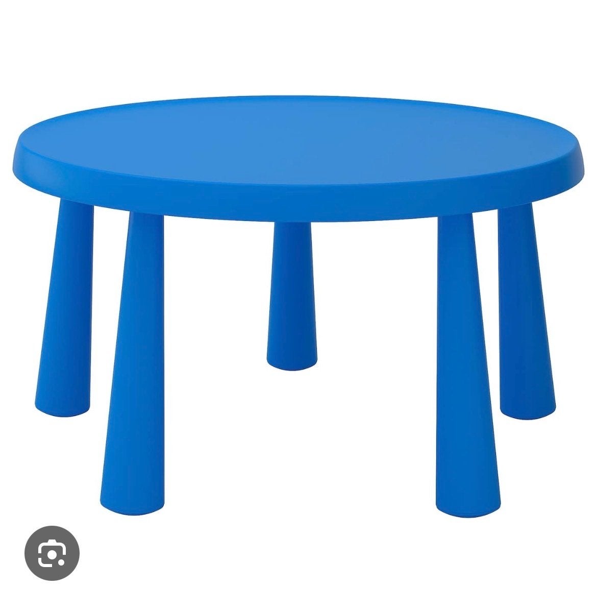 Mammut kindertafel donkerblauw - 85cm diameter, Kinderen en Baby's, Kinderkamer | Tafels en Stoelen, Ophalen, Gebruikt, Tafel(s)