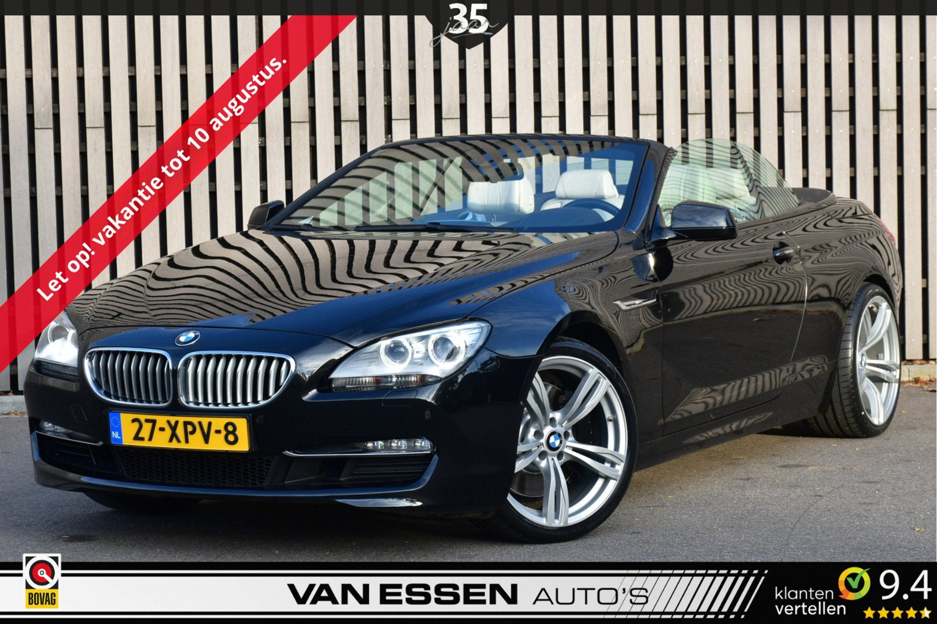 BMW 6 Serie Cabrio 650i High Executive Leder Head-Up Navi 36, Auto's, BMW, Automaat, Euro 5, Achterwielaandrijving, Gebruikt