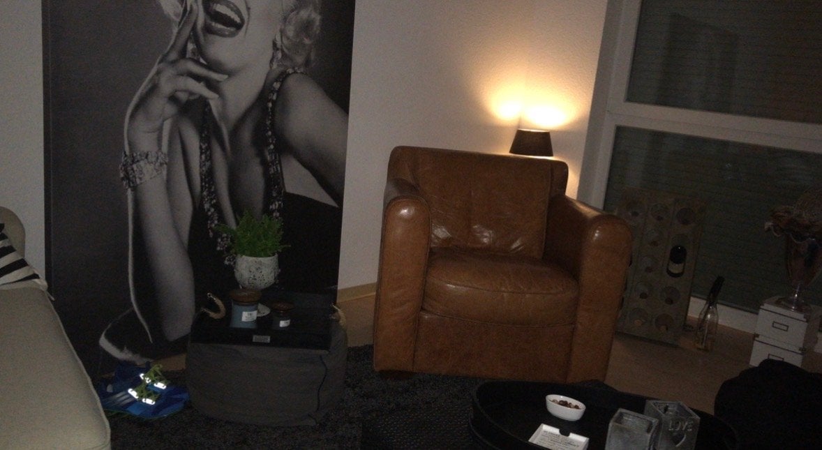 Comfortabele leren fauteuil - Zo goed als nieuw, Huis en Inrichting, Fauteuils, Ophalen, Zo goed als nieuw, Leer, 75 tot 100 cm