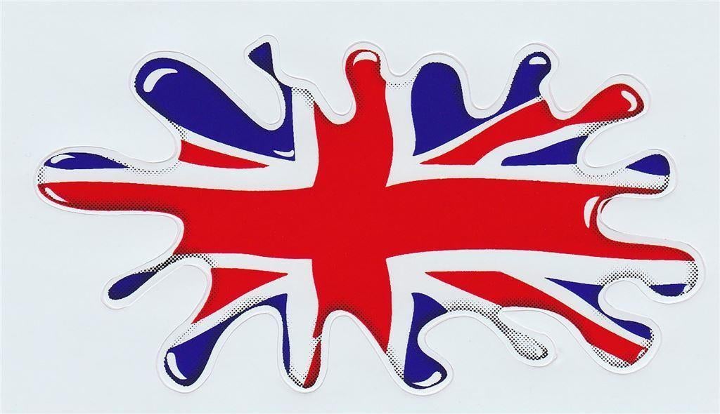 Union Jack [Engelse vlag] verfspat sticker #2, Ophalen of Verzenden