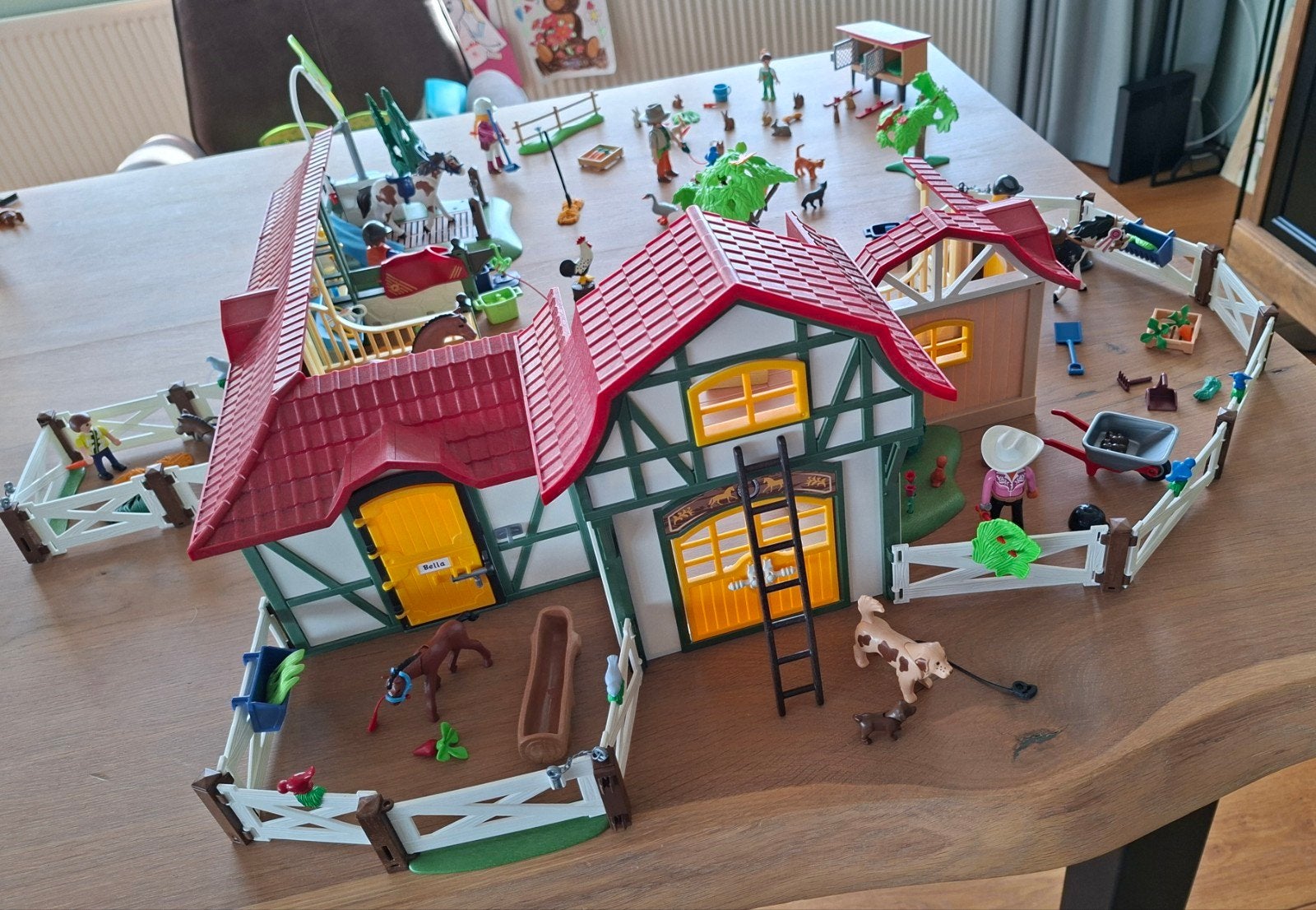Zeer grote Playmobil Paarden Manege met EXTRA'S, Ophalen of Verzenden, Zo goed als nieuw