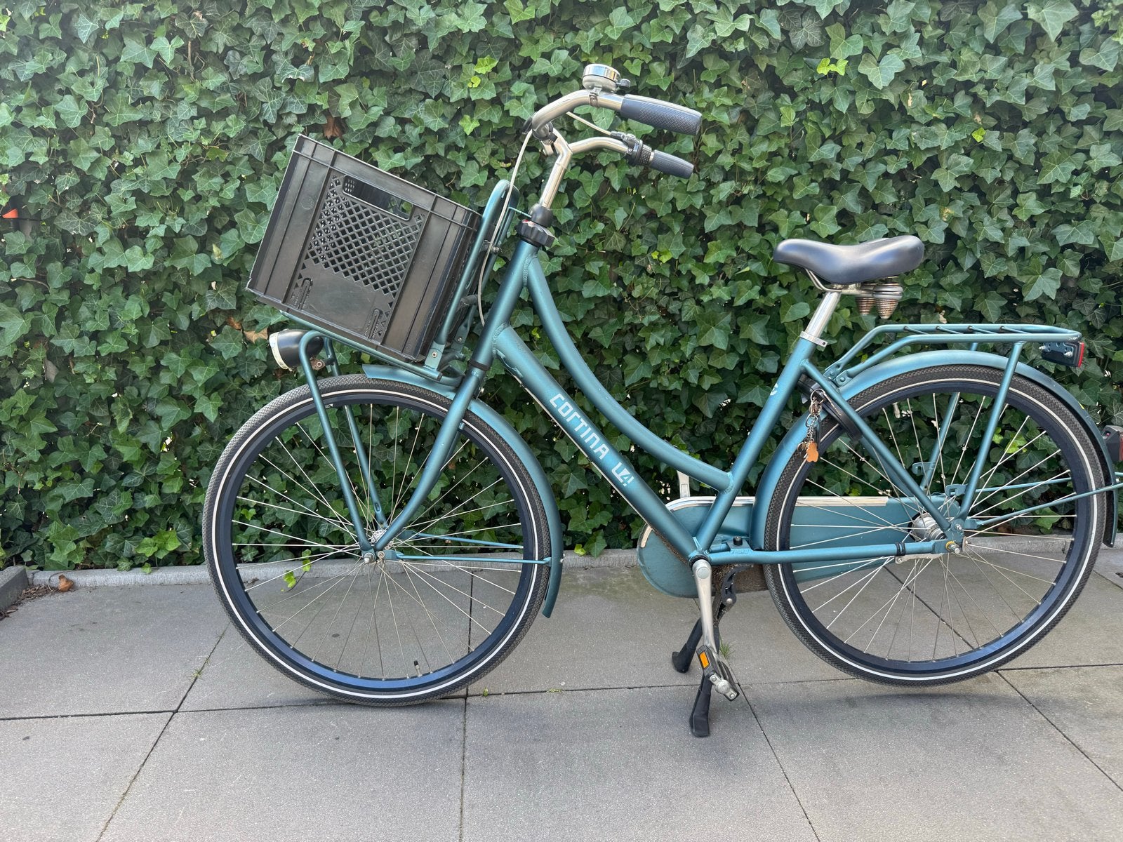 Cortina U4 Metallic Blue 28 inch damesfiets met terugtraprem, Terugtraprem, Gebruikt, Versnellingen, Ophalen
